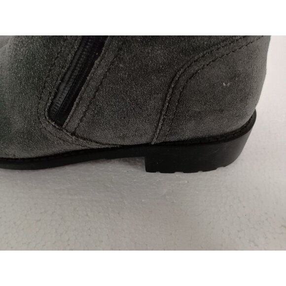 Cole Haan Quinney Ankle Boots Womens 7.5B Gray Suede Faux Fur Waterproof - Picture 3 of 12